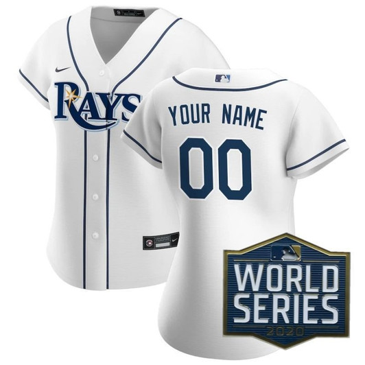 Tampa Bay Rays 2021 Mlb Personalized Custom White Womens Custom Jersey Jersey