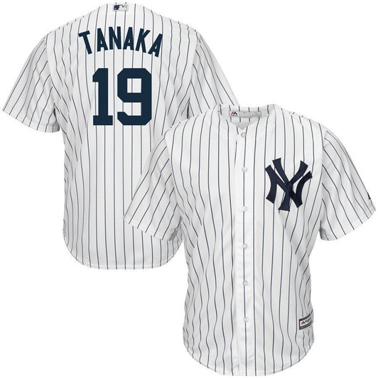 Masahiro Tanaka New York Yankees Majestic Official Cool Base Player Jersey Jersey White 2021