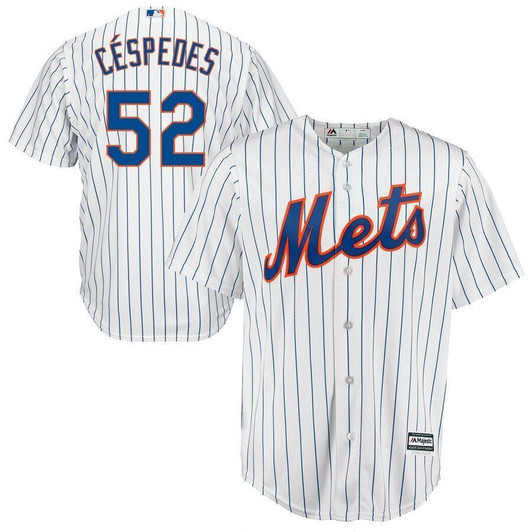 Yoenis Cespedes New York Mets Majestic Official Cool Base Player Jersey Jersey White 2021