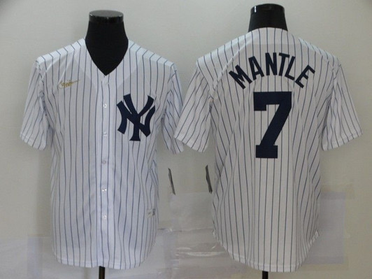 New York Yankees Mickey Mantle7 2021 Mlb White Jersey Jersey