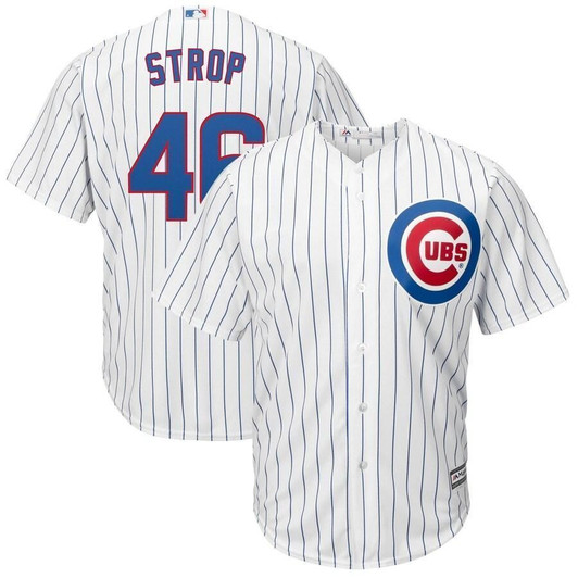 Pedro Strop Chicago Cubs Majestic Home Cool Base Replica Player White 3D Jersey