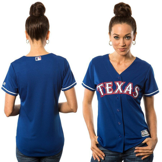 Texas Rangers Majestic Womens Cool Base Jersey Royal 2019