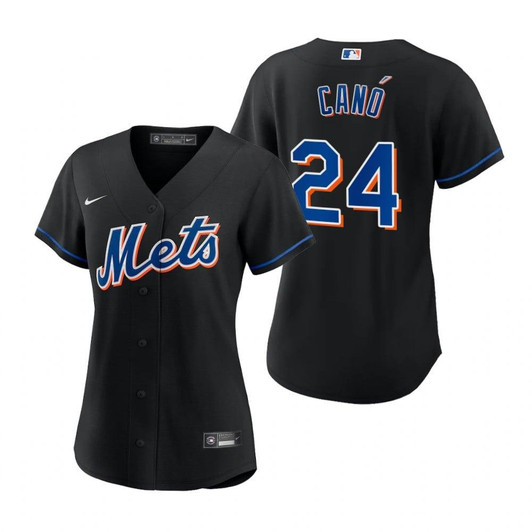 Womens New York Mets #24 Robinso Cano 2020 Black Jersey Gift For Mets And Baseball Fans