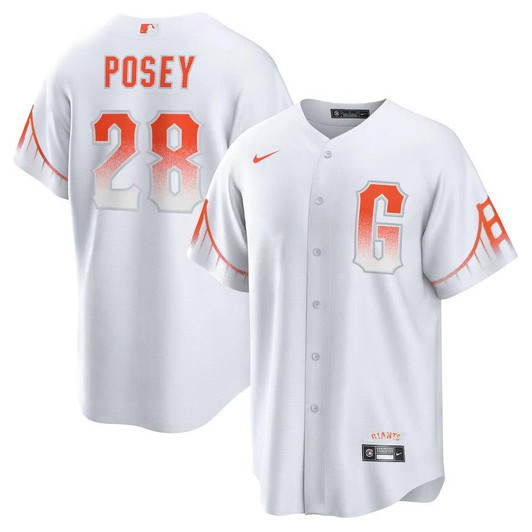 Nike Replica Replica Buster Posey San Francisco Giants White 2021 City Connect Replica Player Jersey