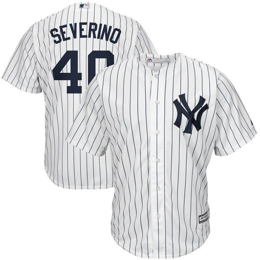 Luis Severino New York Yankees Majestic Cool Base Home Player Jersey White 2019