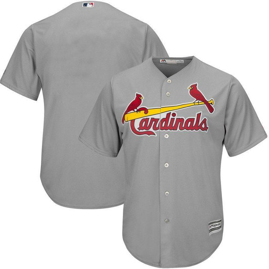 St. Louis Cardinals Majestic Official Cool Base Jersey Gray 2019
