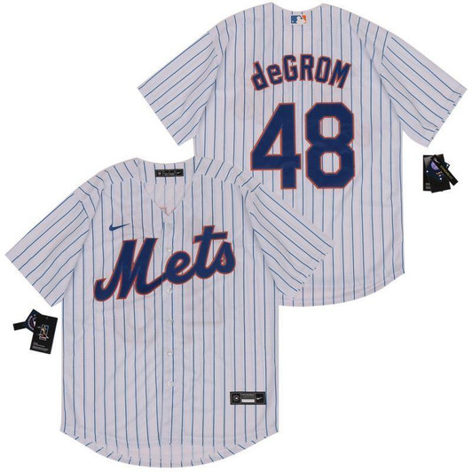 New York Mets Jacob deGrom #48 2020 MLB White Jersey