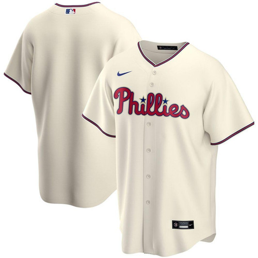Mens Philadelphia Phillies Cream Alternate Team Jersey Gift For Philadelphia Phillies Fans