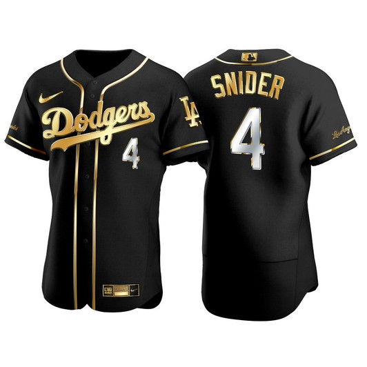 Duke Snider Los Angeles Dodgers 2021 Gold Program #4 Jersey Black Golden 