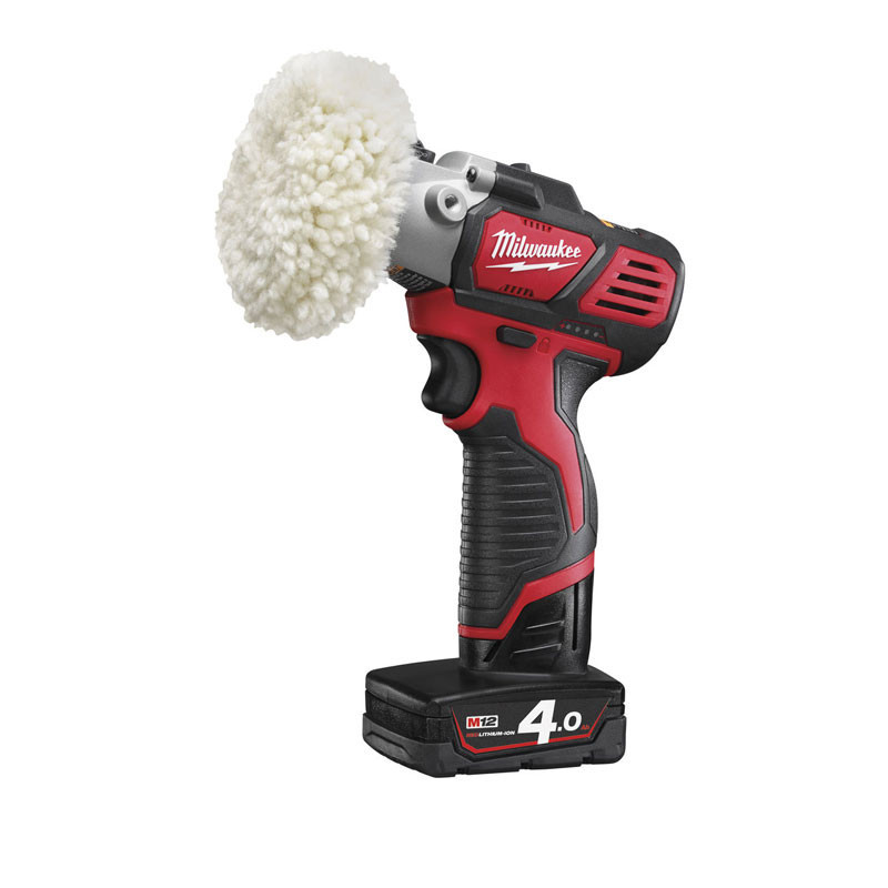 Milwaukee M12 detail sander compact polisher with accessories and pads