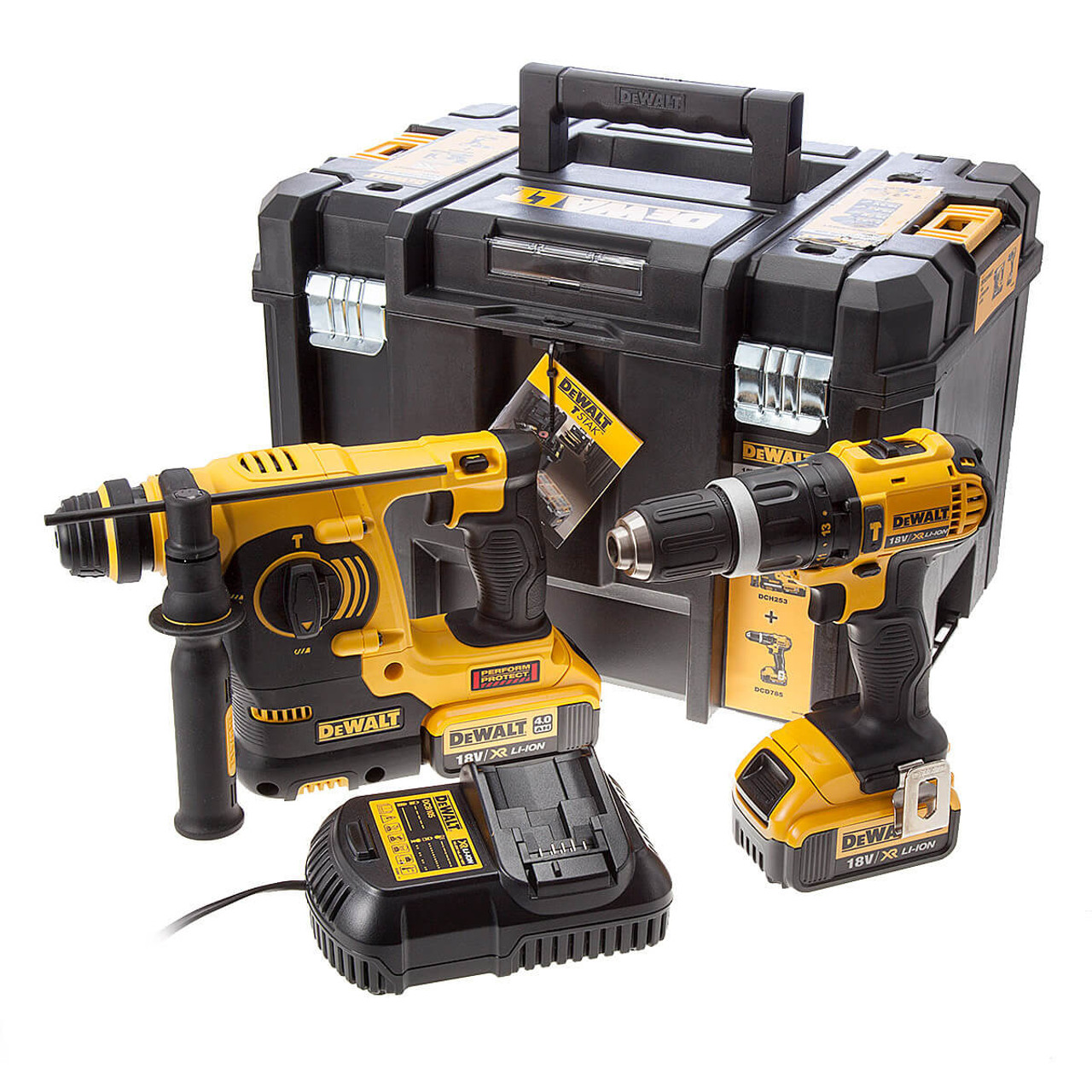 DeWalt DCK206M2T 18v XR Combi Drill & SDS+Hammer Drill Twin Pack Toolden