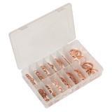 Sealey AB020CW Copper Sealing Washer Assortment 250pc - Metric