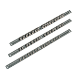 Sealey AK270 Socket Retaining Rail Set 3pc 1/4", 3/8" & 1/2"Sq Drive
