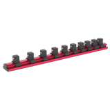 Sealey AK27084 Socket Retaining Rail Magnetic 1/2"Sq Drive 10 Clips