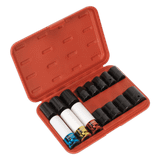 Sealey AK5615M Impact Socket & Wheel Nut Remover Set 15pc 1/2"Sq Drive