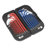 Sealey AK7176 TRX-Star & Ball-End Hex Key Set 18pc Long Anti-Slip