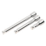Sealey AK764 Wobble/Rigid Extension Bar Set 3pc 1/2"Sq Drive