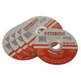 Sealey PTC/115CET5 Cutting Disc 115 x 1.2mm 22mm Bore Pack of 5