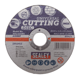 Sealey PTC/115MC Multipurpose Cutting Disc 115 x 1.6mm 22.2mm Bore