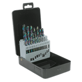 Sealey S0868 HSS Drill Bit Set 19pc Edge Ground Metric DIN 338