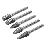 Sealey SDBK5 Tungsten Carbide Rotary Burr Set 5pc Sealey SDBK5 Tungsten Carbide Rotary Burr Set 5pc