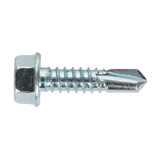 Sealey SDHX6325 Self Drilling Screw 6.3 x 25mm Hex Head Zinc DIN 7504K Pack of 100