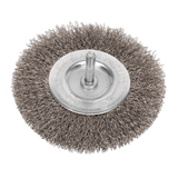 Sealey SFBS100 Flat Wire Brush Stainless Steel 100mm with 6mm Shaft