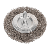 Sealey SFBS75 Flat Wire Brush Stainless Steel 75mm with 6mm Shaft