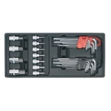 Sealey TBT07 Tool Tray with Hex/Ball-End Hex Keys & Socket Bit Set 29pc