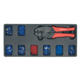 Sealey TBT16 Tool Tray with Ratchet Crimper & 325 Assorted Insulated Terminal Set