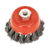 Sealey TKCB651 Twist Knot Wire Cup Brush 65mm M14 x 2mm Sealey TKCB651 Twist Knot Wire Cup Brush 65mm M14 x 2mm