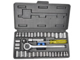 BlueSpot Tools B/S01535 Socket Set of 40 Metric & AF 1/4in & 3/8in Drive | Toolden
