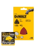 DeWalt DT3093-QZ Detail Sanding Sheets -93 x 93mm 120g (Pack of 10) | Toolden