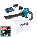Makita DUB363PG2V Twin 18V LXT Brushless Blower 2x 6.0Ah Batteries