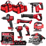 Milwaukee M18KIT3 18V Cordless 8 Piece Kit with 3x 5.0Ah Batteries