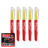 Milwaukee 48223201 INKZALL Highlighter Yellow (Pack of 5)