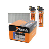 Paslode IM65 F16 1.6mm x 50mm Electro Galvanised Straight Brad Nails 921591 (2000 Pack & 2 Fuel Cells)