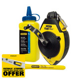 Stanley 0-47-681 FatMax Chalk Line Set 30m