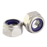 M10 Bright Zinc Hex Nuts with Nylon Inserts | Toolden