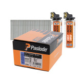 Paslode IM65 F16 1.6mm x 63mm Electro Galvanised Straight Brad Nails 921592 (2000 Pack & 2 Fuel Cells)