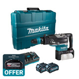Makita HR006GD203 Twin 40V Max XGT SDS Max Rotary Hammer Drill with 2x 2.5Ah Batteries