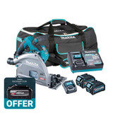Makita SP001GD202 40V Max XGT 165mm Plunge Saw with 2x 2.5Ah Batteries
