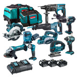 Makita MAKKIT10X33 18V LXT Cordless 10 Piece Power Tool Kit with 3x 3.0Ah Batteries