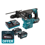 Makita HR009GT201 40V Max XGT Brushless Rotary Hammer with 2x 5.0Ah Batteries