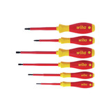 Wiha 25477 SoftFinish® electric SL/PZ Screwdriver Set, 6 Piece
