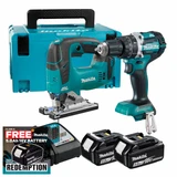 Makita DLX2202TJ1 18V LXT Brushless Combo Kit with 2x 5.0Ah Batteries
