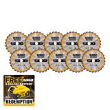 DeWalt DT1956-QZ Construction Circular Saw Blade 250 x 30mm 24T (10 Pack)