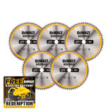 DeWalt DT1960-QZ Construction Circular Saw Blade Fine Finish 305 x 30mm 60T (5 Pack)