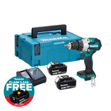 Makita DHP489RTJ 18V LXT Brushless Combi Drill with 2x 5.0Ah Batteries
