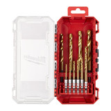 Milwaukee 4932493865 Shockwave™ Red Hex HSS-TIN Metal Drill Bit Set (10 Pieces)